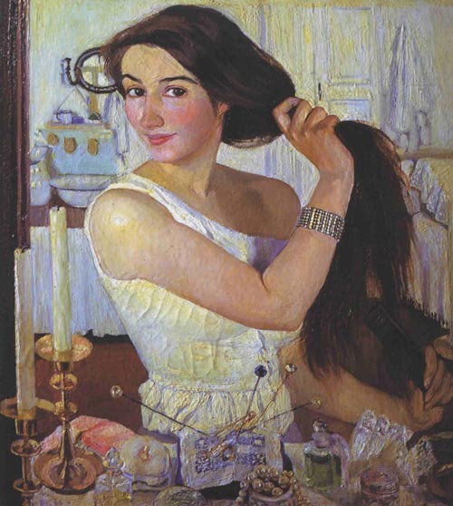 За туалетом. Автопортрет